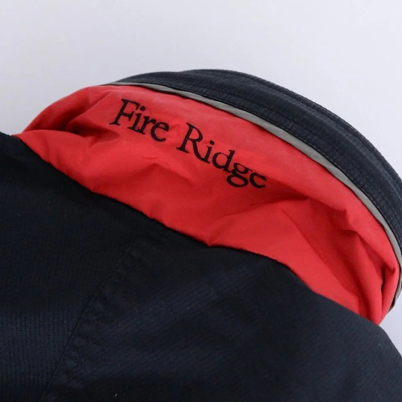 Columbia Vintage Fire Ridge Zip  Up Windbreaker Jacket ~Red and Black ~Xlarge - Picture 5 of 16